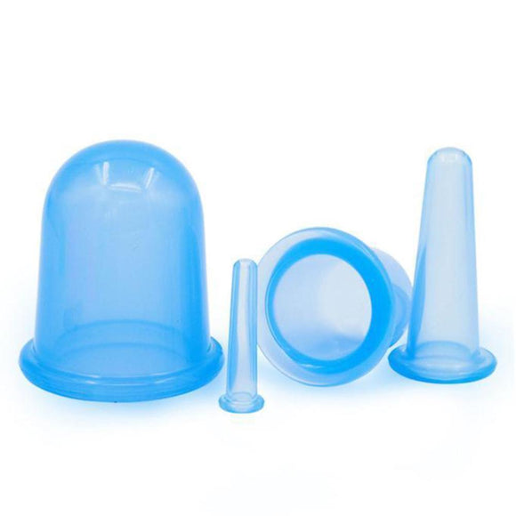 4 Pcs Silicone Cup Massage Tool Vacuum Body Facial Suction Cupping Cups massaging Therapy